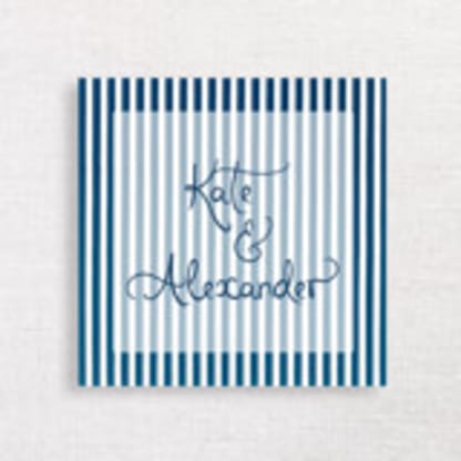 Striped Personalized Napkins, your choice of ink color