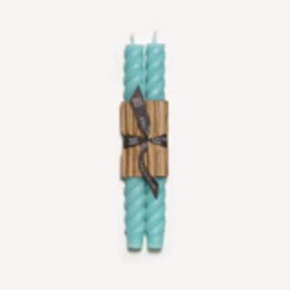 10" Rope Tapers (pair) Robin's Egg Blue
