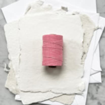 Candy Pink Waxed Linen Twine, 4-Ply