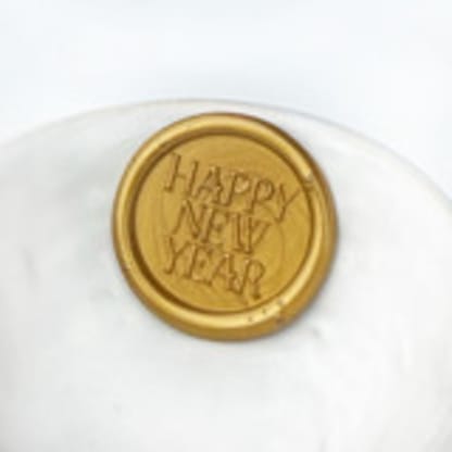 Happy New Year Wax Seal, Pack of 10, Customizable Color