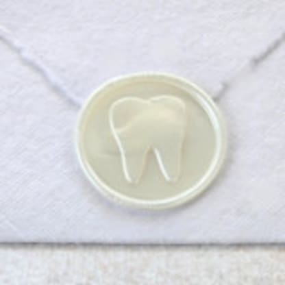 Tooth- Customizable Color- Set of 25 Hand-crafted Wax Seals
