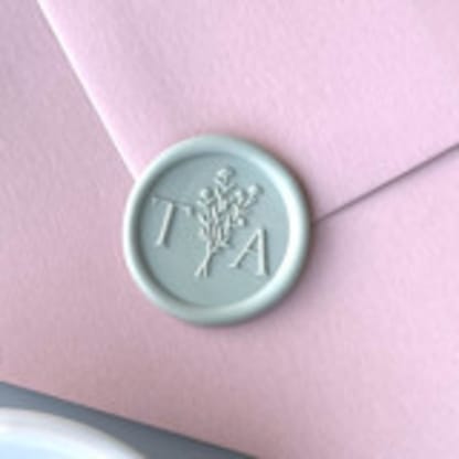 Bouquet Initial Wax Seals, Pack of 50, Customizable