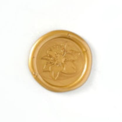 Daffodil Bloom Wax Seal  Pack of 10, Customizable
