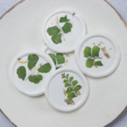 Greenery and Gold Wax Seals | Set of 25