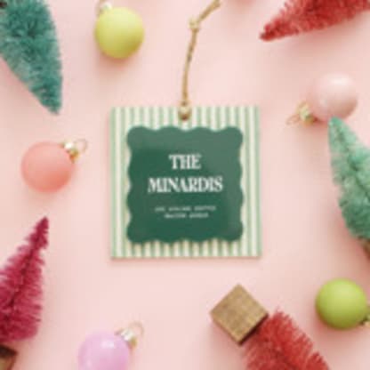 Striped Personalized Ornament