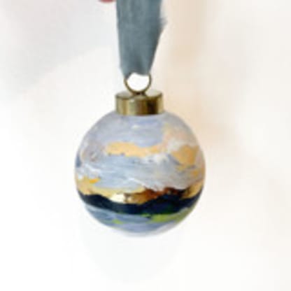 Endless Calm Gold Foil Ceramic Ornament