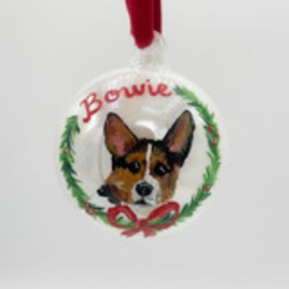 Custom Hand-Painted Pet Ornaments with Large Name