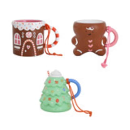 Baking Spirits Bright Mug Ornament - Set of 3