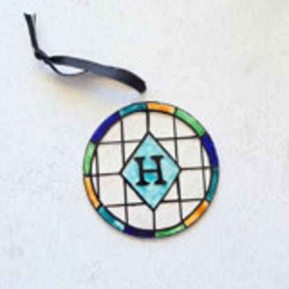 Faux Stained Glass Ornament- Personalized