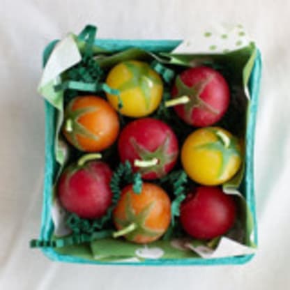 Cherry Tomato Beeswax Birthday Candles