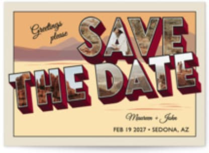A Retro Save the Date