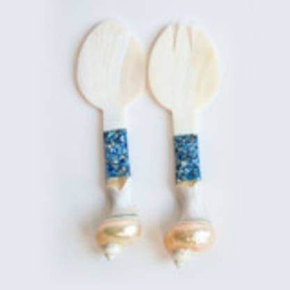 Seashell Serving Set in Blue