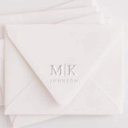 Custom Double Initial and Last Name Monogram Embosser
