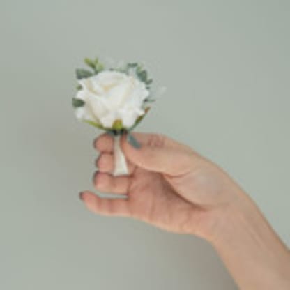 Ivory Rose Boutonniere