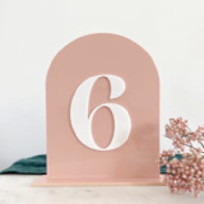 Arch Funky Table Numbers