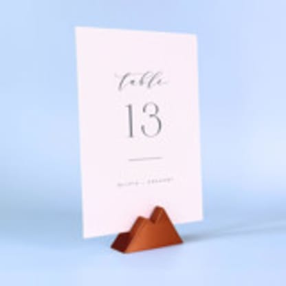 Copper Color Mountain Table Number Holder, Set of 5
