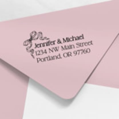 Ribbon Address Stamp