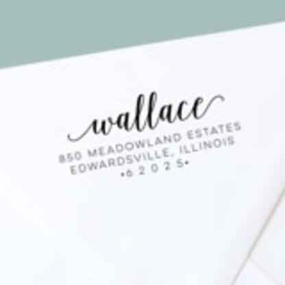 Custom Calligraphy  Style Self-Inking Return Address Stamp