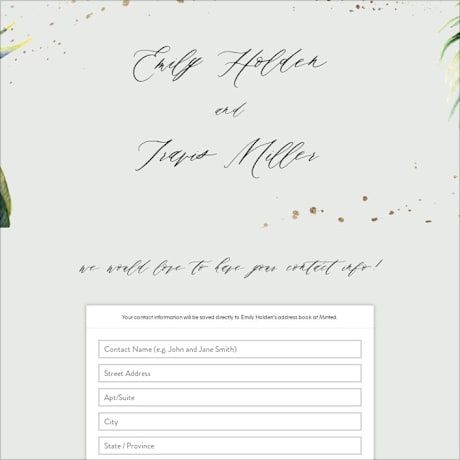 Digital Wedding Address Collection Cards