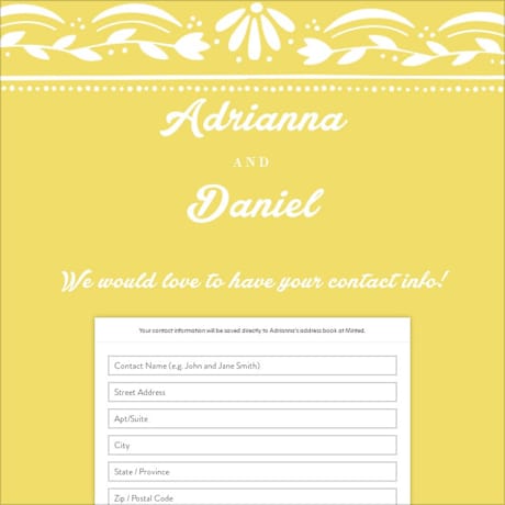 Digital Wedding Address Collection Cards