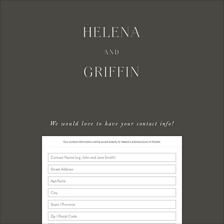 Digital Wedding Address Collection Cards