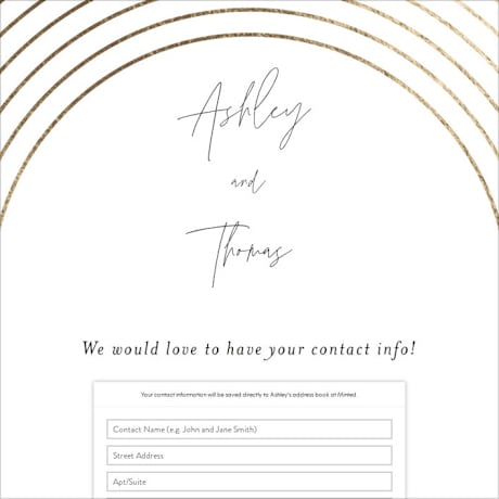 Digital Wedding Address Collection Cards