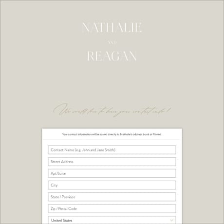 Digital Wedding Address Collection Cards