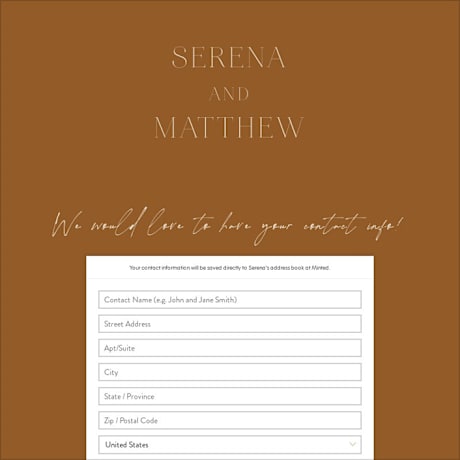 Digital Wedding Address Collection Cards