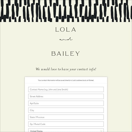 Digital Wedding Address Collection Cards
