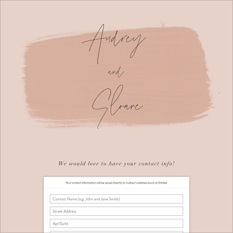 Digital Wedding Address Collection Cards