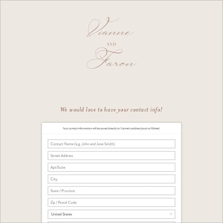 Digital Wedding Address Collection Cards