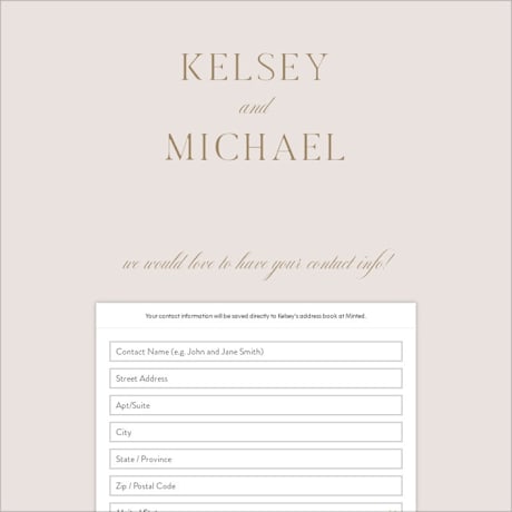 Digital Wedding Address Collection Cards
