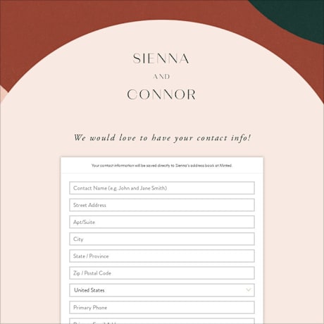 Digital Wedding Address Collection Cards