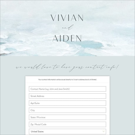 Digital Wedding Address Collection Cards