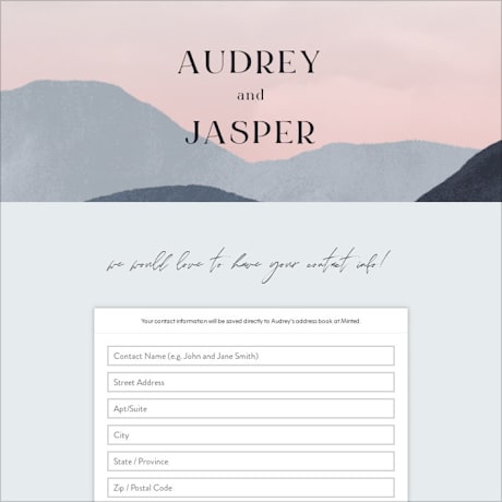 Digital Wedding Address Collection Cards