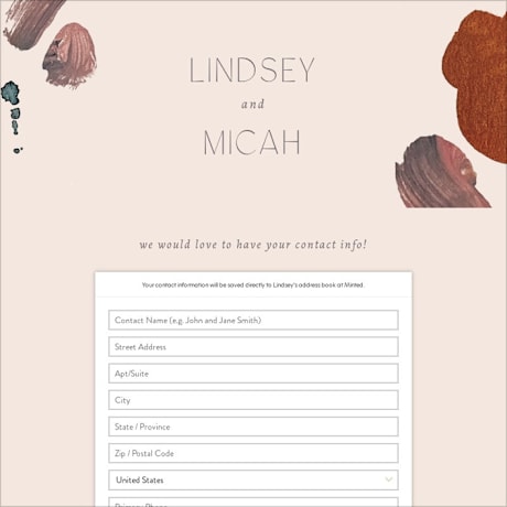 Digital Wedding Address Collection Cards