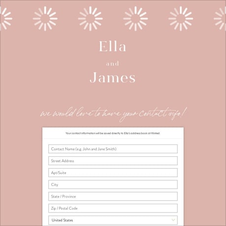 Digital Wedding Address Collection Cards