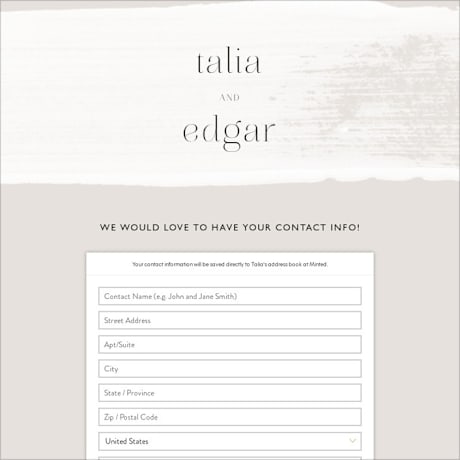 Digital Wedding Address Collection Cards