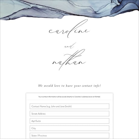 Digital Wedding Address Collection Cards