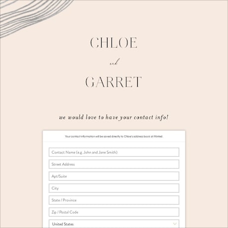 Digital Wedding Address Collection Cards