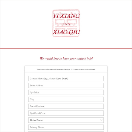 Digital Wedding Address Collection Cards