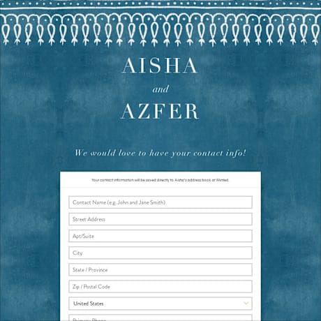 Digital Wedding Address Collection Cards
