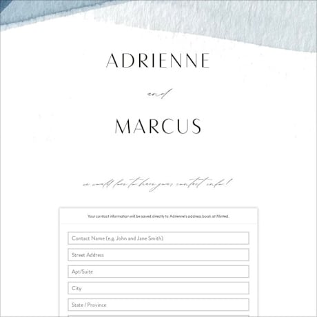 Digital Wedding Address Collection Cards
