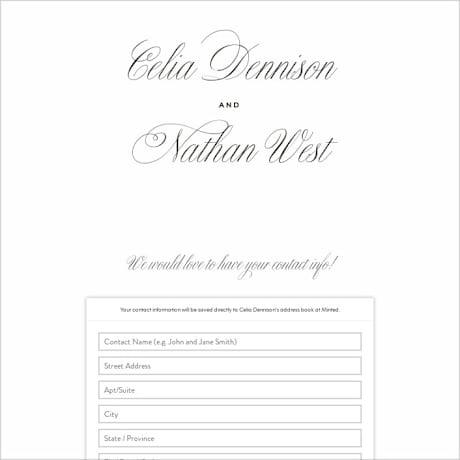 Digital Wedding Address Collection Cards