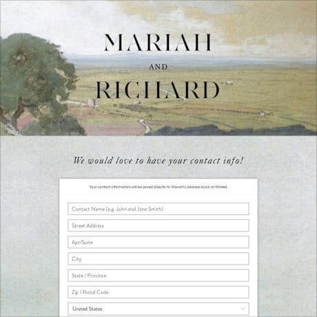 Digital Wedding Address Collection Cards