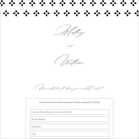 Digital Wedding Address Collection Cards
