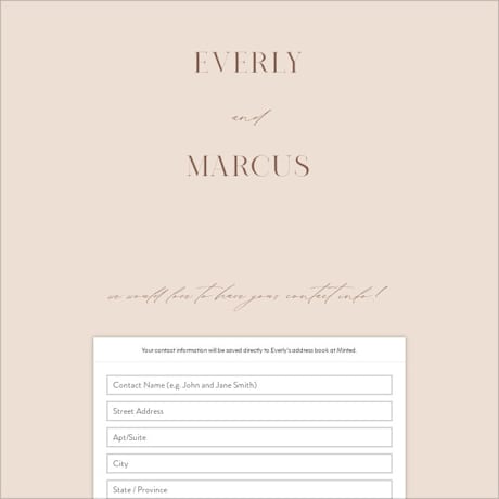 Digital Wedding Address Collection Cards