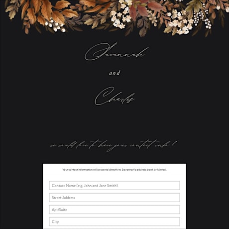 Digital Wedding Address Collection Cards