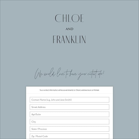 Digital Wedding Address Collection Cards