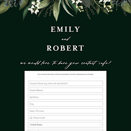 Digital Wedding Address Collection Cards